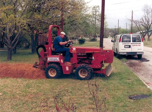 Troy Brandenburg working on a plumbing job